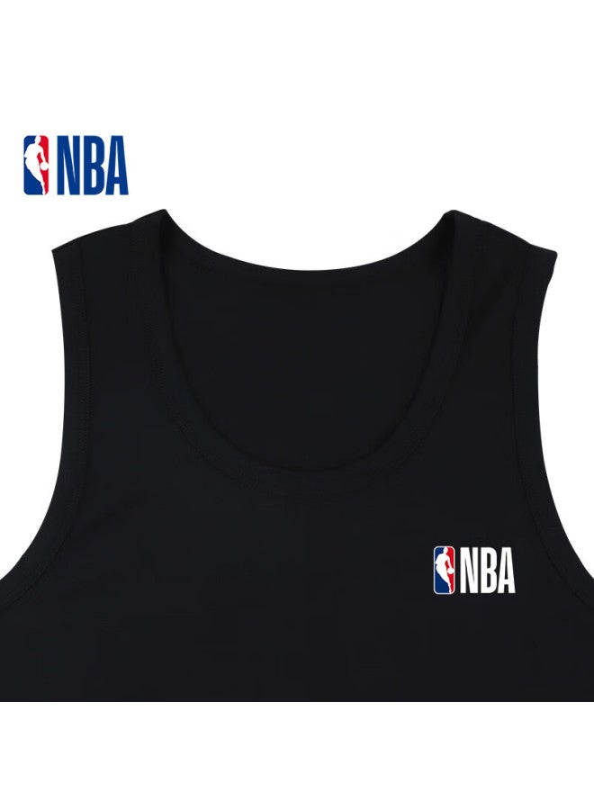 Nba Summer Tank Top, Men's Thin Cotton Undershirt, Slim Fit, Elastic Sleeveless Vest, Basketball Sports Undershirt, 2 Pieces - Image 5