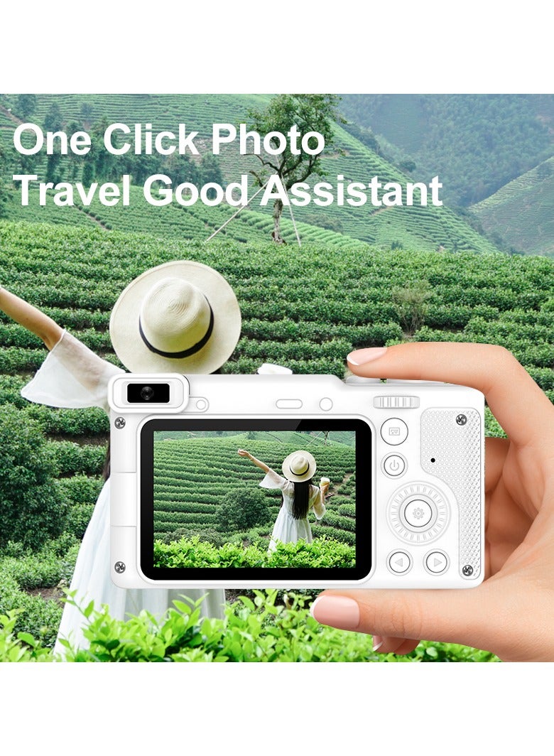 general CCD Mini Digital Camera With Tripod, Mini Video Camera, 12MP, 2.4 Inch IPS Screen, Mini Desktop Tripod, Portable Retro Travel Vlog Camera, Suitable For Daily Life Recording And Shooting, Perfect Birthday Party Gift - Image 4