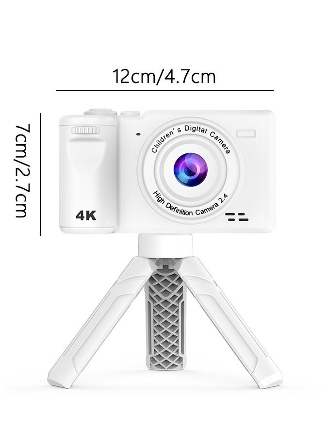 general CCD Mini Digital Camera With Tripod, Mini Video Camera, 12MP, 2.4 Inch IPS Screen, Mini Desktop Tripod, Portable Retro Travel Vlog Camera, Suitable For Daily Life Recording And Shooting, Perfect Birthday Party Gift - Image 1