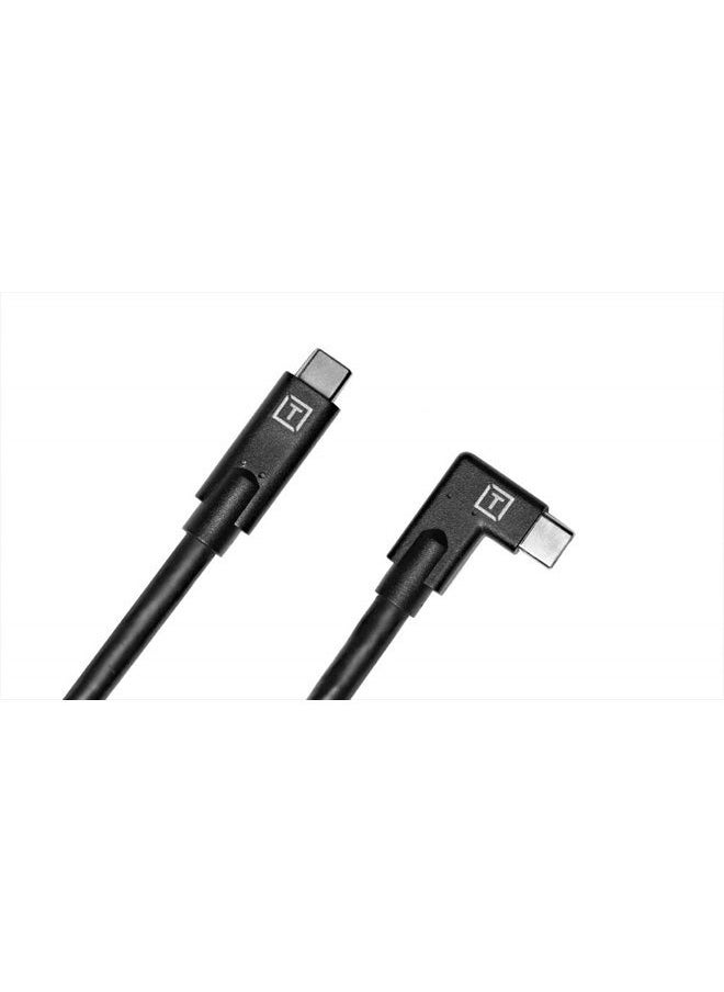 TETHER TOOLS TetherPro USB-C to USB-C Right Angle (Non Reflective Black)  - Image 2