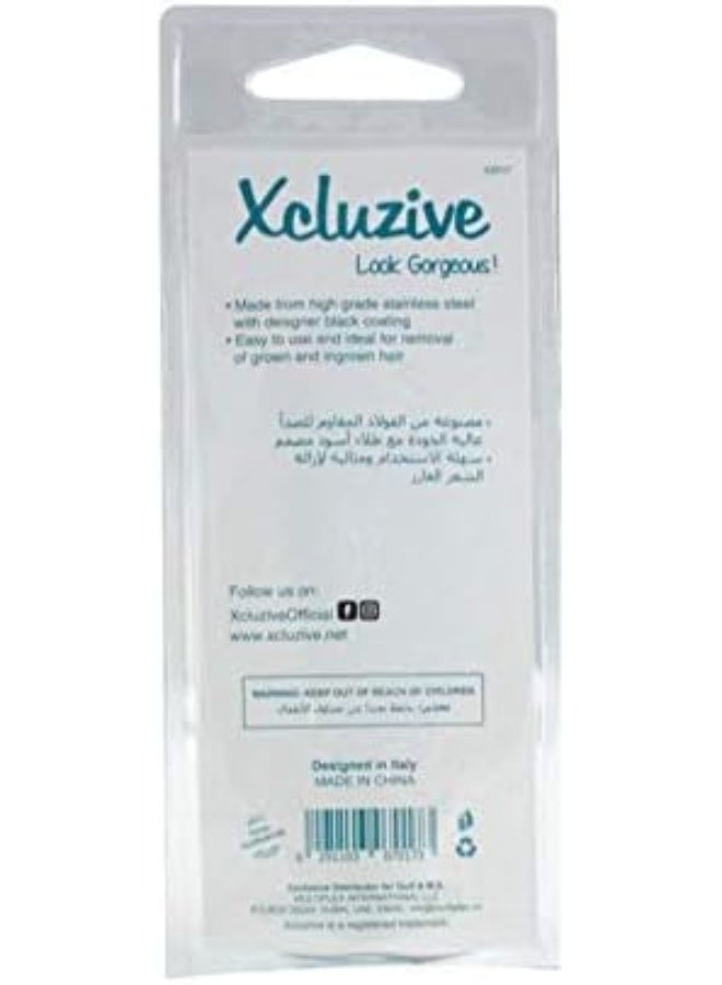 Xcluzive Slant Tweezers - Black Coated - Image 2