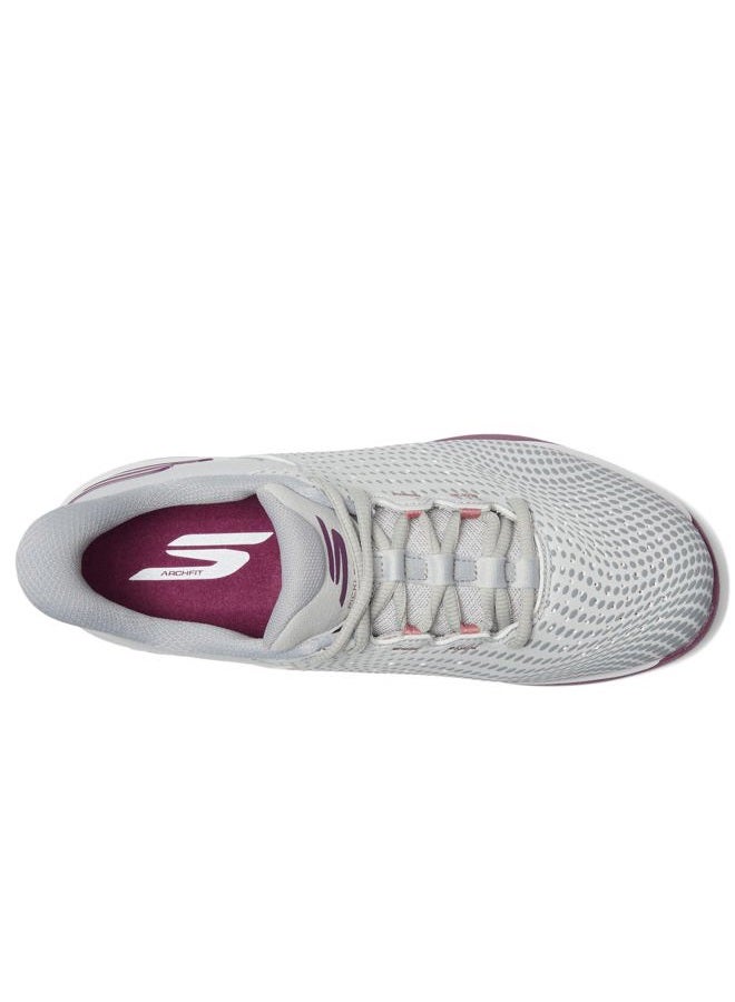 SKECHERS Women's Viper Court Reload Hands Free Slip-ins Sneaker, Gray/Purple, 38.5 EU - Image 2