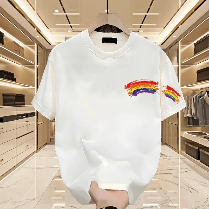 Summer new heavy cotton casual breathable short-sleeved t-shirt American trendy round-neck loose and versatile half-sleeved T-shirt - Image 3