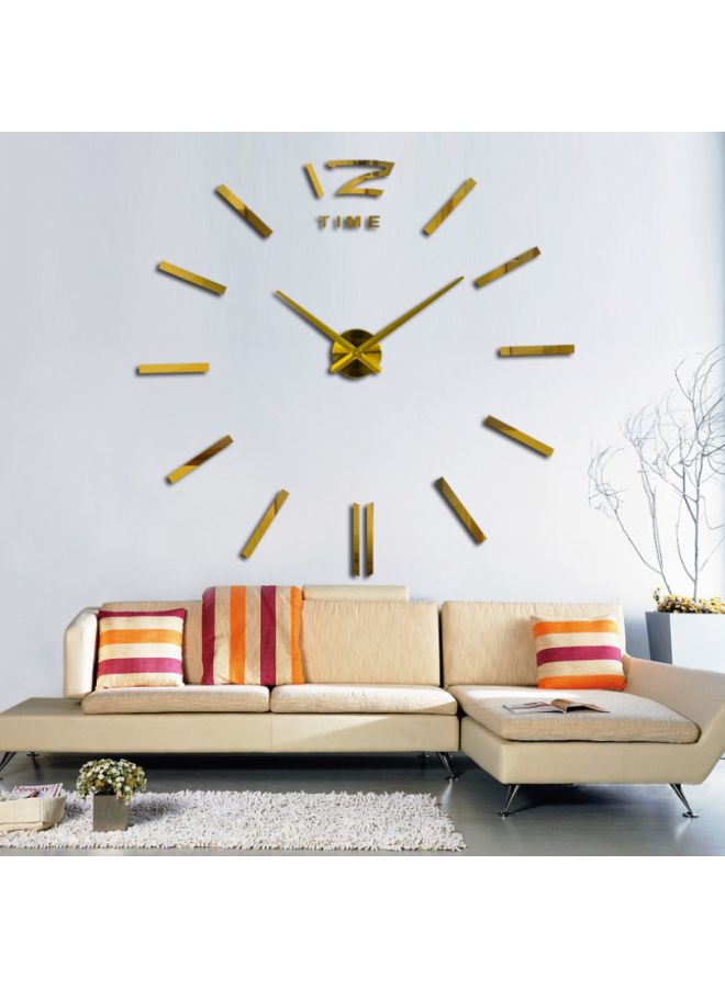 DIY Nordic Style Wall Clock Gold 15x10x4.5cm - Image 2