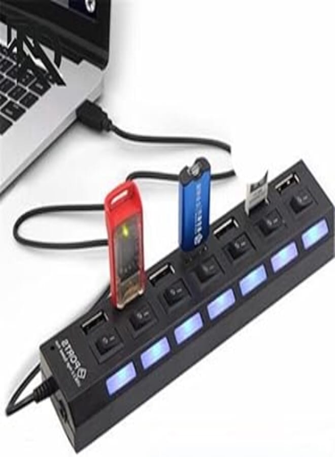 OR 7 Port Ports Usb 2.0 Hub With Separate On / Off Switch With Light Indicator/ Hot Plug&Play USB Device