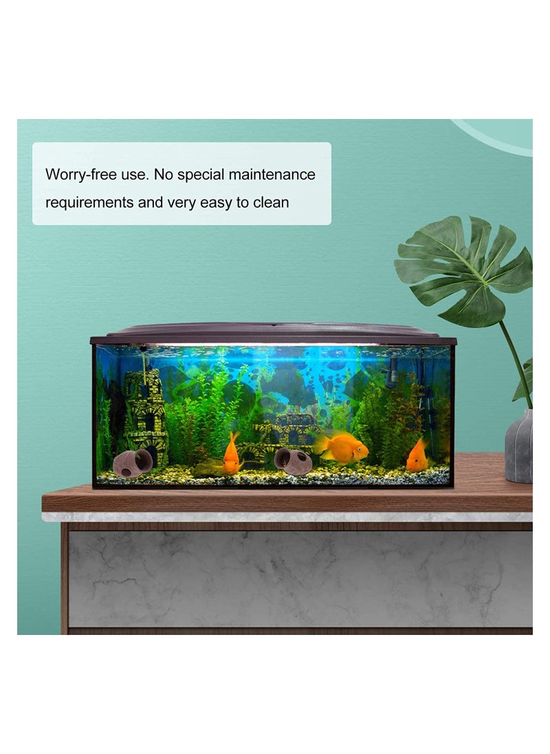 KASTWAVE Aquarium Cave Decorations, Betta Hideout Fish Tank Accessories Shrimp Cichlid Natural Breeding Hiding Cave Stones Small Fish Tank Hideaway Decor Betta Hide Toys Fish Rock House  - Image 2