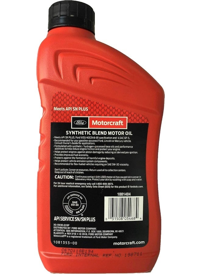Motorcraft SAE 5W-30 Synthetic Blend Motor Oil - Image 2