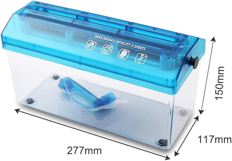 Hand Shredder MINI Desktop, Easy and Fast Shredding A4, Nonslip Base, 4mm Paper Shredding, Small Size for Easy Storage, Strict Quality Control, First Class Confidentiality Manual - Image 5