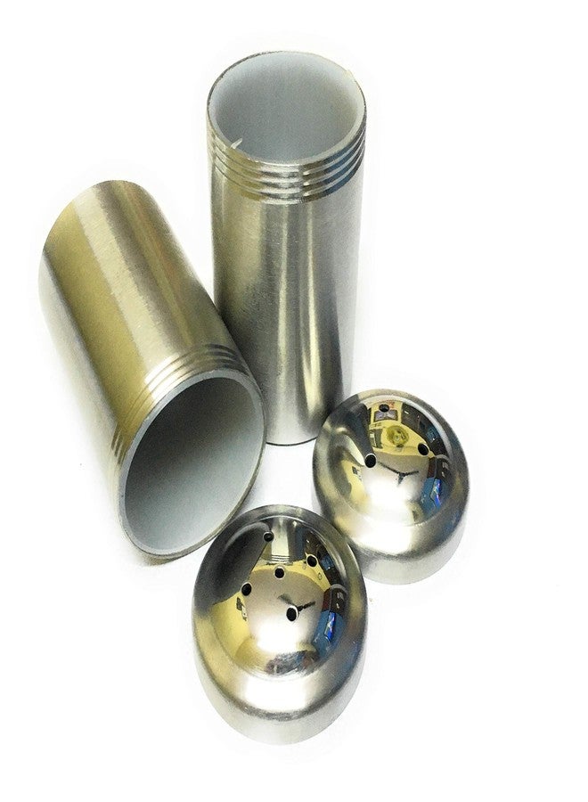 DiBha Stainless Steel Salt Pepper dispenser Shakers with Stand holder tray Set of 2 for Table - Image 2