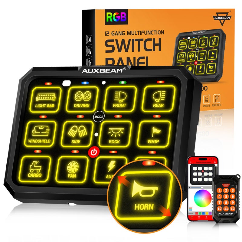 لوحة مفاتيح بلوتوث RGB 12 مجموعة من أوكبيم AC1200 مع تحكم عن بعد لاسلكي 165 قدم 433 ميجاهرتز مع تصميم فريد مسجل ببراءة اختراع ومقاوم للماء