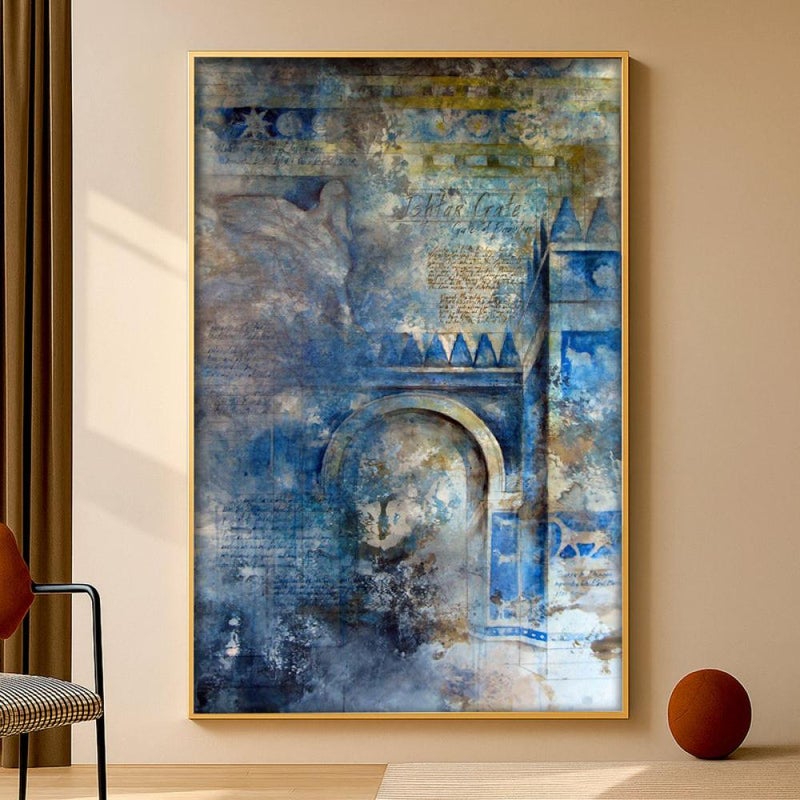 Marktna One canvas print of the Ishtar Gate design with a hollow frame, measuring (60×90) - Image 2