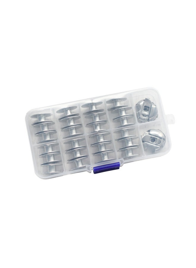 Generic - Industrial Flat Car Sewing Machine Bobbin Electric Computer Car Bobbin Bobbin Bobbin Bobbin Sleeve Thread Core Sleeve Bottom Line Tool Box Accessories-Color:Boxed/2 Bobbins +24 Bobbins-Model:No Specifications - Image 1