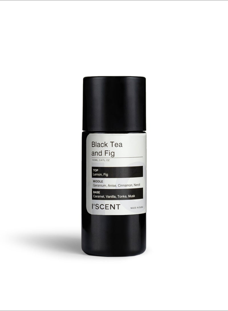 ISCENT | Black Tea & Fig – Oil Refill for Ensō Diffuser - 100ml | Warm Home Scent with Lemon, Fig, Geranium, Cinnamon & Vanilla | Citrusy Freshness, Spiced Floral Warmth & Sweet Musk - Image 1