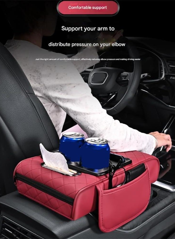 A practical organizer for napkins and cups inside the car with a modern and practical design. Comfort while driving. A smart organizer that keeps napkins and drinks at your fingertips - Image 2