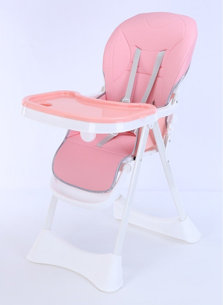 فول جوي كرسي طعام قابل للطي قابل للتعديل متعدد الوظائف  -وردي - Image 1