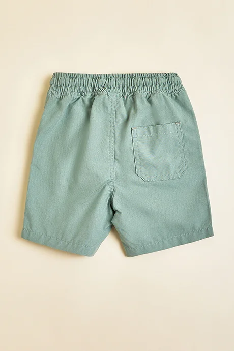 أر أند بي Solid Shorts with Drawstring Waist