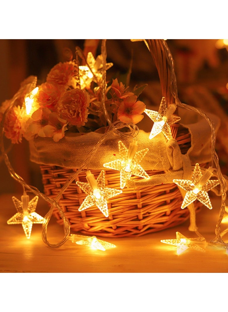 Generic Ramadan String Lights Battery Operated Led String Light Star Fairy String Lights For Eid Festival Home And Garden Decorations Indoor Outdoor Ramadan Light 3M 30 Pcs  - Image 2
