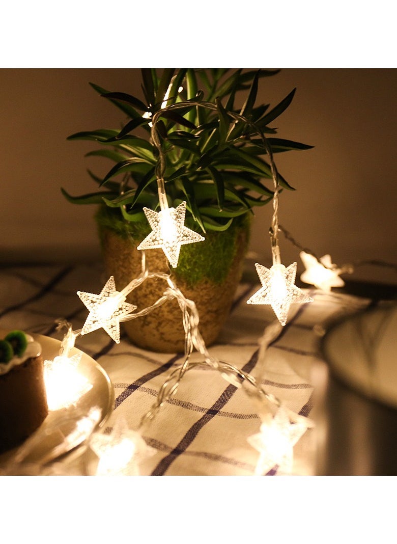 Generic Ramadan String Lights Battery Operated Led String Light Star Fairy String Lights For Eid Festival Home And Garden Decorations Indoor Outdoor Ramadan Light 3M 30 Pcs  - Image 5