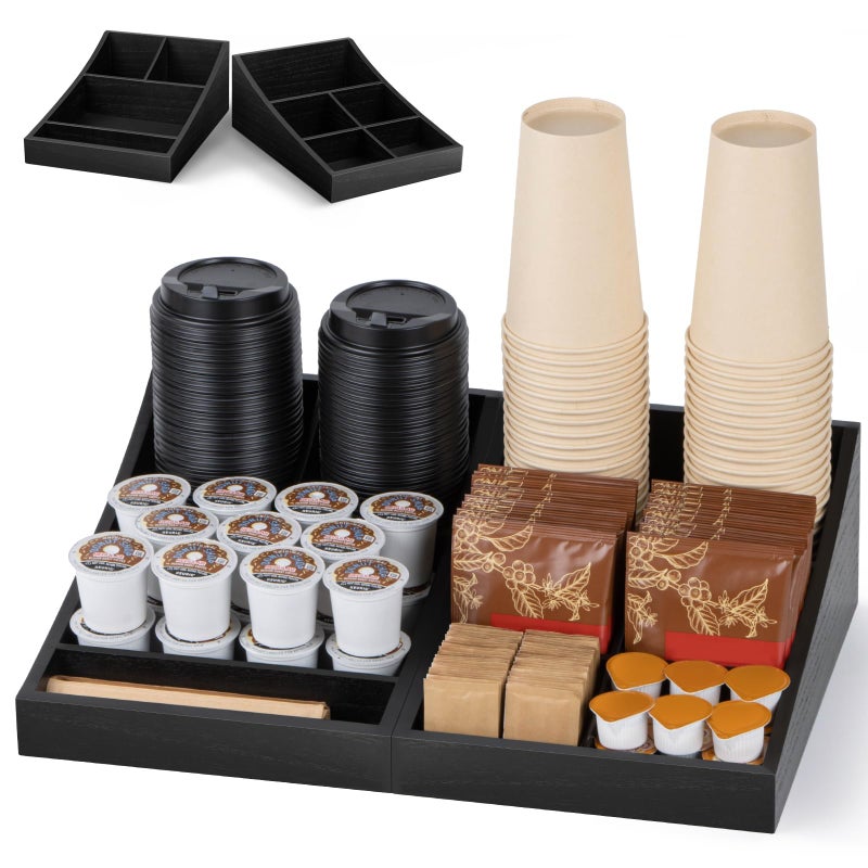 ANBOXIT Coffee Station Organizer for Countertop, Condiment Organizer - Image 1