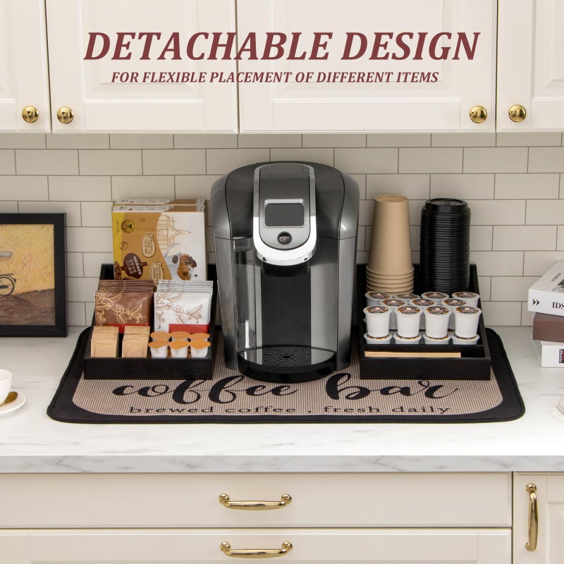 ANBOXIT Coffee Station Organizer for Countertop, Condiment Organizer - Image 2
