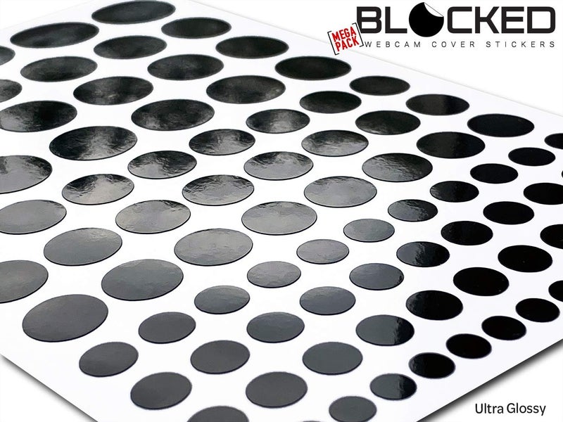 BLOCKED Stackable Webcam/Camera Vinyl Covers | 456 Low-Tack Restickable Webcam Stickers | Multi Finishes, Colors, & Sizes | 6-Pack Variety - Image 3