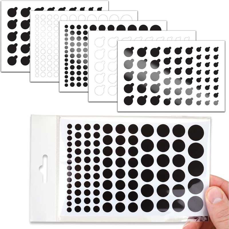 BLOCKED Stackable Webcam/Camera Vinyl Covers | 456 Low-Tack Restickable Webcam Stickers | Multi Finishes, Colors, & Sizes | 6-Pack Variety - Image 1