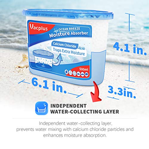 Vacplus Moisture Absorbers 12 Pack, 10.5 Oz, Humidity Absorber Boxes Attracts Extra Moisture from Your Bathroom, Closet, Kitchen, Dehumidifier for Closet (Ocean Scent), Light blue - Image 4