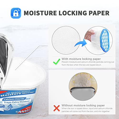 Vacplus Moisture Absorbers 12 Pack, 10.5 Oz, Humidity Absorber Boxes Attracts Extra Moisture from Your Bathroom, Closet, Kitchen, Dehumidifier for Closet (Ocean Scent), Light blue - Image 3