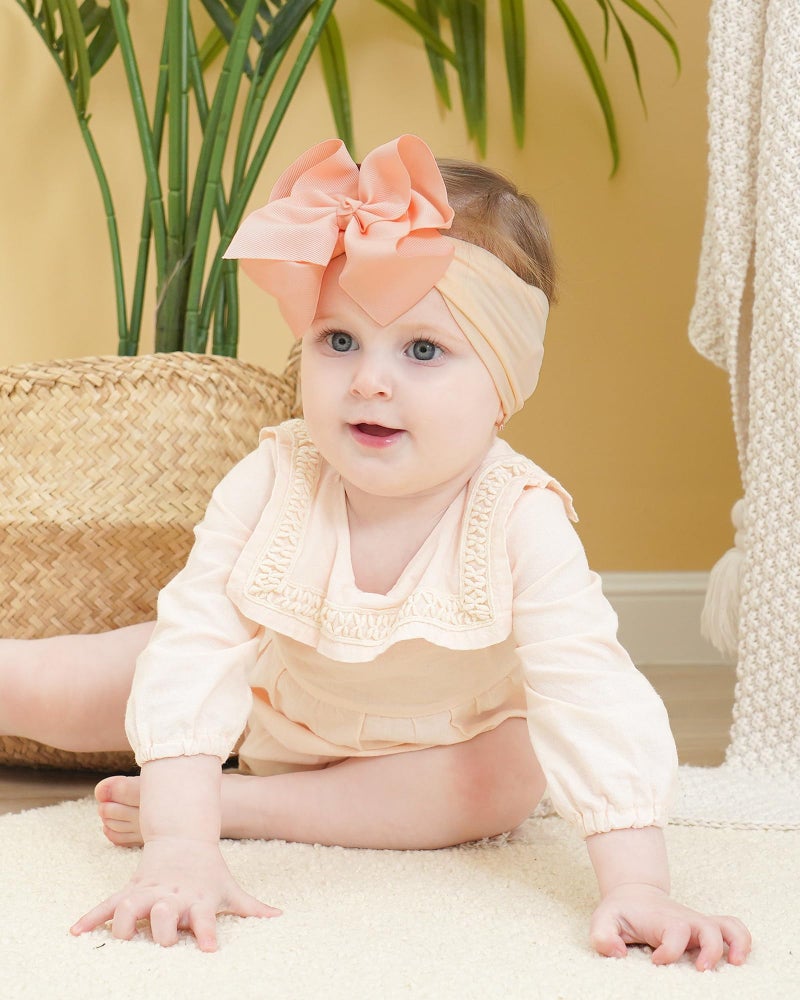 doboi Baby Girl Headbands Set - 20pcs Hair Bows and Nylon Headbands, Big Bows for Infant, Newborn, and Toddler Girls - Image 4