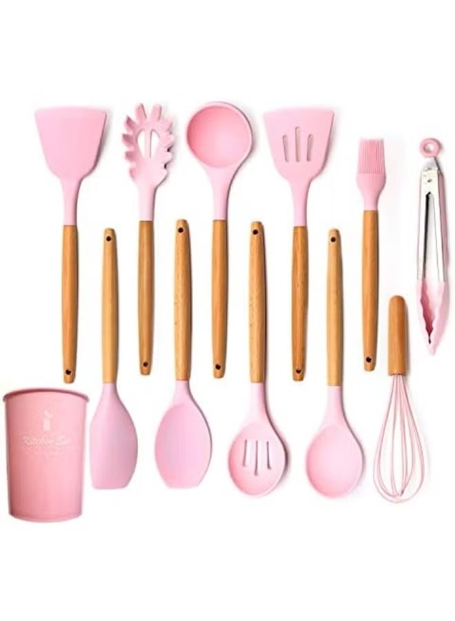 12-Piece Non-Stick Silicone Cooking Utensils Set Multicolour - Image 1