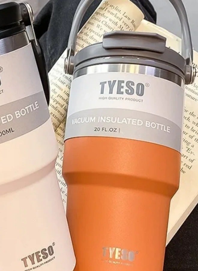 TYESO Stainless Steel Double-layer Coffee Cup Cold And Hot Car Mug Vacuum Flask Travel Thermos Bottle Portable Car Water Bottle - Image 2