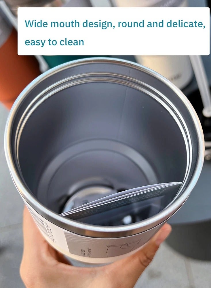 TYESO Stainless Steel Double-layer Coffee Cup Cold And Hot Car Mug Vacuum Flask Travel Thermos Bottle Portable Car Water Bottle - Image 3