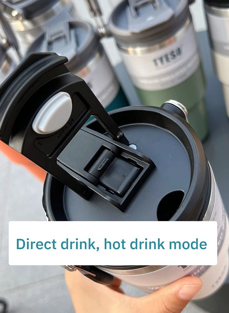 TYESO Stainless Steel Double-layer Coffee Cup Cold And Hot Car Mug Vacuum Flask Travel Thermos Bottle Portable Car Water Bottle - Image 5