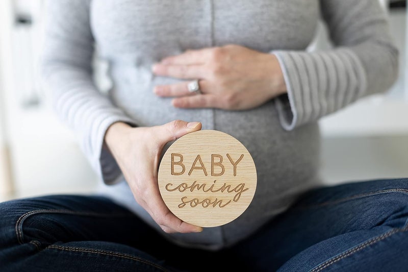 pearhead Repeated use trusted quality Pregnancy Journey Milestone Markers, Wooden Weekly Growth Milestone Discs, Pregnancy Announcement and Baby Arrival Double Sided Photo Prop Cards, Mother's Day Accessory, Multi Heat insulation layer - Image 3