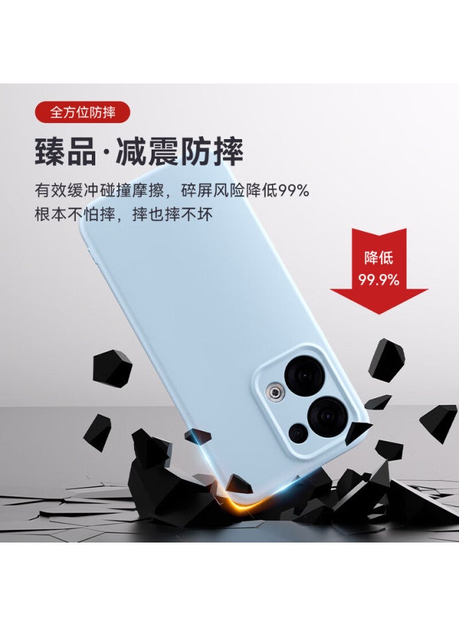 Shangsu Shang Su Silicone Phone Case For Oppo Reno 13, Full Protection Liquid Silicone Soft Shell Anti-Drop Case For Oppo Reno 13, Simple And Elegant Solid Color Case For Men And Women, Antique White - Image 3