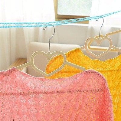 SpiderJuice SpiderJuice 5 Meter Clothesline Creative Useful Durable High Quality Nylon Non Slip Laundry Lingerie Underwear Camping Travelling Indoor Outdoor Clothes Drying Rope Line with Metal Hooks - Image 2