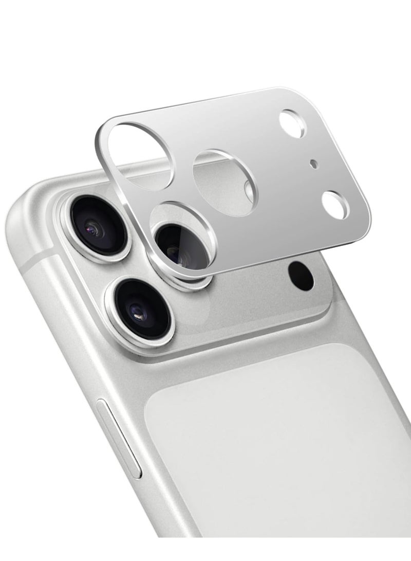 Camera Lens Protector Not Easy to Break Strong Adsorption Case Friendly Tempered Glass Rear Camera Screen Cover For Iphone 17 Pro Max (Silver)