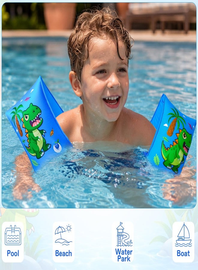 Parentswell 2 Pack Arm Floaties for Kids, Soft Fabric-Covered Water Wings, Inflatable Pool Floats Arm Bands Swim Floaties for Toddlers, Blow up Swimming Rings for Boys Girls 6-12 Years - Image 5