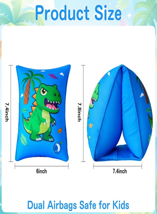 Parentswell 2 Pack Arm Floaties for Kids, Soft Fabric-Covered Water Wings, Inflatable Pool Floats Arm Bands Swim Floaties for Toddlers, Blow up Swimming Rings for Boys Girls 6-12 Years - Image 2