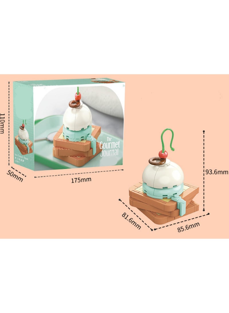 Mini Toast Ice Cream, Dessert Cake Food Assembly Toy Ornaments, Children'S Educational Assembly Model Gift - Image 2