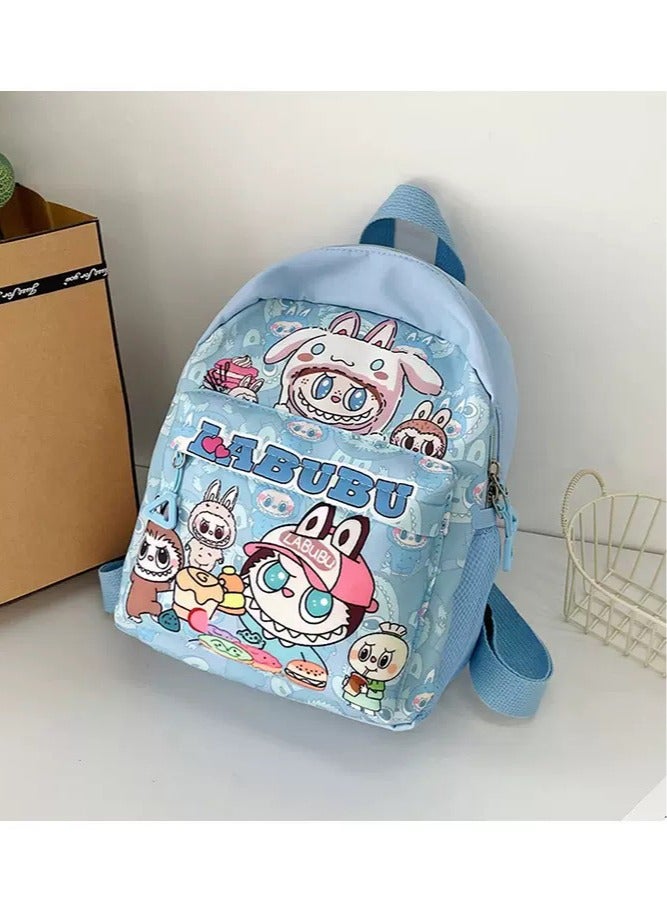 لابوبو حقيبة أطفال حقيبة ظهر للأطفال الصغار حقيبة ظهر مدرسية للأطفال حقيبة كتب خفيفة الوزن للأطفال من عمر سنتين فما فوق أزرق - Image 2