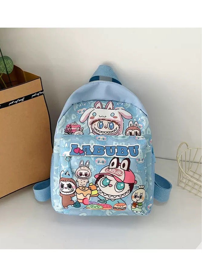 لابوبو حقيبة أطفال حقيبة ظهر للأطفال الصغار حقيبة ظهر مدرسية للأطفال حقيبة كتب خفيفة الوزن للأطفال من عمر سنتين فما فوق أزرق - Image 3