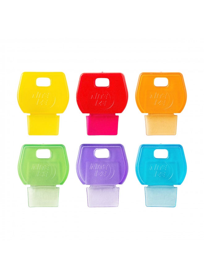 NITE IZE Nite Ize IdentiKey Covers, Color Coded ID Key Labels, Key Identifier Caps, Assorted 6 Pack  - Image 2
