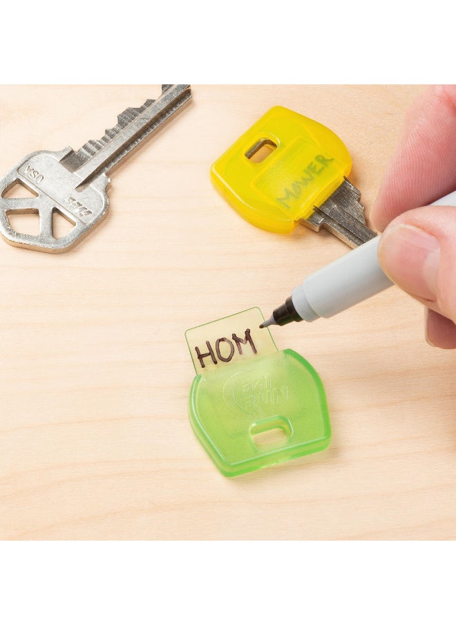 NITE IZE Nite Ize IdentiKey Covers, Color Coded ID Key Labels, Key Identifier Caps, Assorted 6 Pack  - Image 4