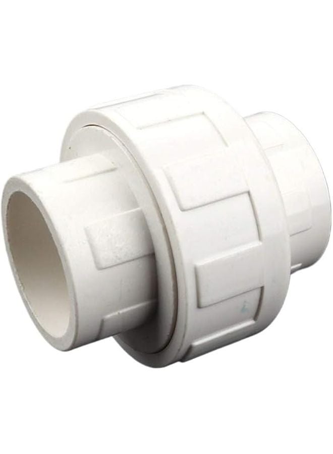 White PVC Union Connectors 25mm Plumbing Fittings For Garden Irrigation Aquarium 12pcs - Image 1