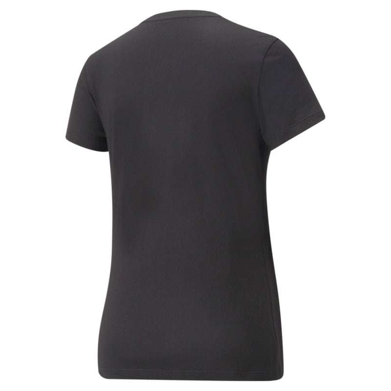 PUMA Essentials+ Metallic Logo Womens Black T-shirt - Image 5