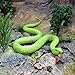 SIENON Realistic Fake Snakes Toy Soft Rubber Snake Figure Garden Scare Birds and Squirrels Green Poisonous Snake Figurines Stress Relief Gag Toys Halloween Party Favors Decoration Prank Props - Image 4