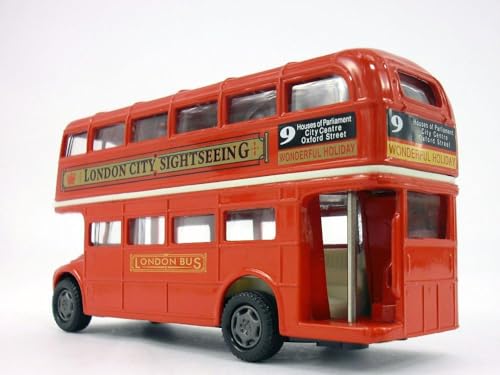 MOTORMAX London Double Decker Bus , Red - Motormax 76002 - 4.75" Diecast Model Toy Car - Image 5