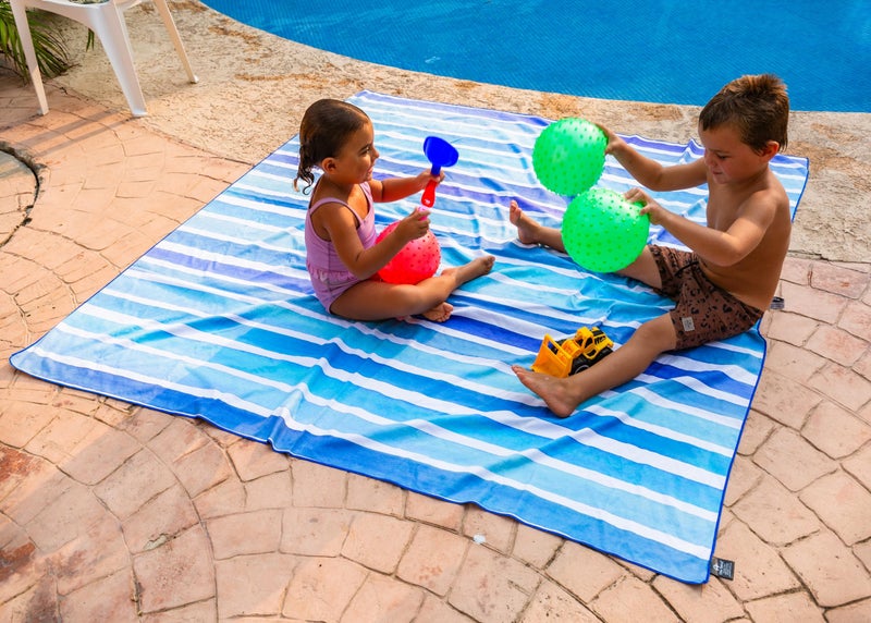 Elite Trend Quick Dry Towel Extra Extra Large 72x72 Inch - Microfiber Beach Towel - Perfect for Beach, Travel, Swimming, Pool, Yoga, Hiking, Camping - Lightweight, Fast Drying, Compact for Adults (Maldives) - Image 3