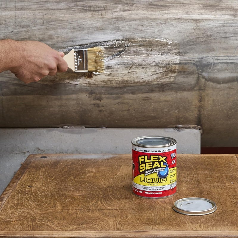 Flex Seal مانع تسرب مطاطي، مقاوم للماء، مرن، قابل للتنفس، ومقاوم للأشعة فوق البنفسجية، إصلاح الأسطح، القبو، المركبات الترفيهية، المخيمات، المقطورات، البحرية، EPDM، البناء، شفاف، 16 أونصة - Image 3